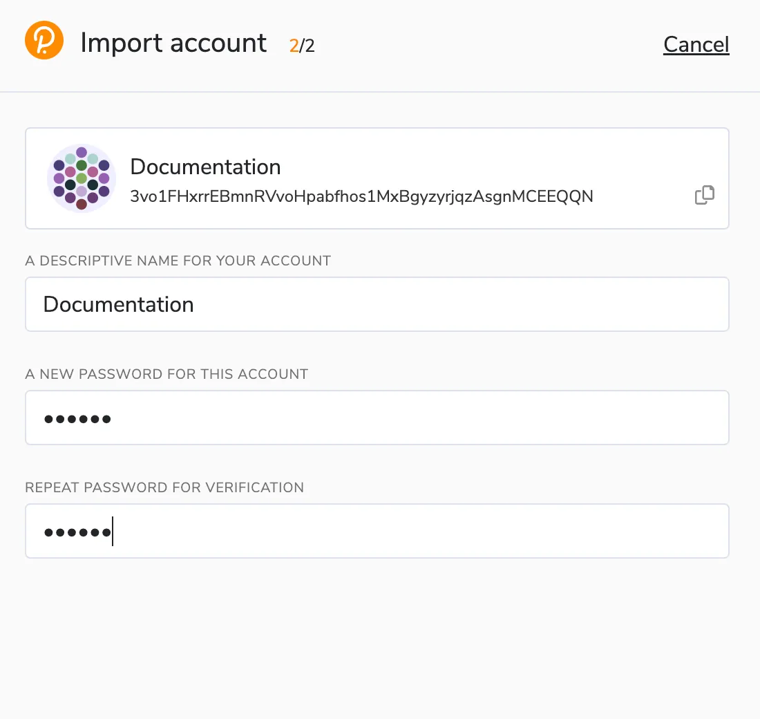 import account setup